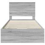 vidaXL Cadre de lit Gris Sonoma 100 x 200 cm Bois Ingénierie