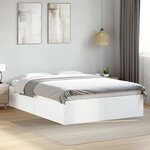 vidaXL Cadre de lit sans matelas blanc 140x200 cm
