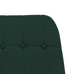 vidaXL Chaise à bascule Vert foncé Tissu