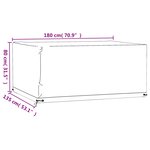 vidaXL Housses salon de jardin2Pièces 8œillets 180x135x80cm rectangulaire