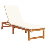 vidaXL Transat 2 Pièces Marron 53 x 202 x 89cm Bois d'acacia massif