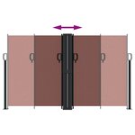 vidaXL Auvent latéral rétractable marron 140x1000 cm