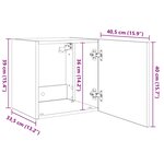 vidaXL Meuble TV mural avec lumières LED chêne marron 40 5x35x40 cm