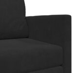 vidaXL Canapé-Lit Noir 124 x 204 x 61 cm Velours