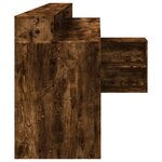 vidaXL Bureau et lumières LED chêne fumé 200x104x91cm bois ingénierie