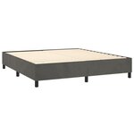 vidaXL Sommier à lattes de lit et matelas Gris foncé 200x200cm Velours