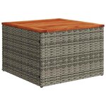 vidaXL Salon de jardin avec coussins 7 Pièces gris résine tressée