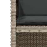 vidaXL Ensemble de bistro 3 Pièces et coussins gris clair résine tressée