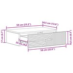 vidaXL Table d'appoint murale 59 x 34 5 x 17 cm Bois d'ingénierie