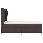 Lit Box Spring avec Matelas Marron Foncé 80x200 cm Tissu