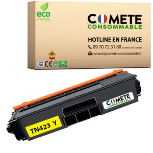 TN423 - 1 toner compatible avec Brother TN423 Jaune - Entreprise française