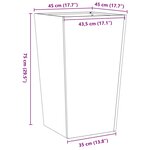 vidaXL Jardinières 2 Pièces 45x45x75 cm acier galvanisé