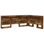 vidaXL Tête de lit de rangement Chêne fumé 150 cm Bois d'ingénierie