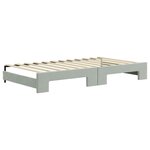 vidaXL Lit de jour avec gigogne sans matelas gris clair 100x200 cm