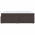 vidaXL Cadre de lit Marron foncé 160 x 200 cm tissu