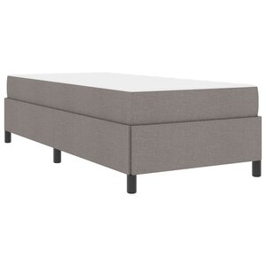 vidaXL Lit à ressorts Taupe  Noir 100 x 200 cm Tissu  Bois Engineered