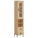 vidaXL Buffet haut Chêne sonoma 34 5x34x180 cm Bois d'ingénierie
