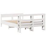 vidaXL Cadre de lit sans matelas blanc 140x200 cm bois de pin massif
