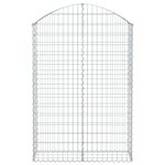 vidaXL Panier de gabions arqué 100x30x140/160 cm Fer galvanisé