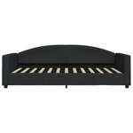 vidaXL Lit de jour avec gigogne sans matelas noir 100x200 cm