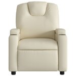 vidaXL Fauteuil de massage inclinable crème similicuir