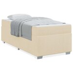 vidaXL Cadre de lit Crème 100 x 200 cm tissu