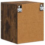 vidaXL Cabinet de chevet mural Chêne fumé 34 5 x 33 x 40 cm