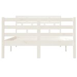vidaXL Cadre de lit sans matelas blanc bois massif