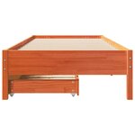 vidaXL Cadre de lit sans matelas cire marron 90x190 cm bois pin massif