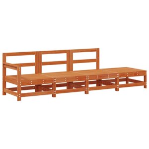 vidaXL Unité de canapé sectionnel Brun Ciré 252 x 62 x 70 5 cm