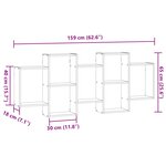 vidaXL Étagère murale chêne sonoma 159x18x65 cm bois d'ingénierie