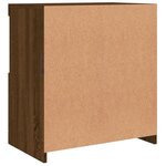 vidaXL Buffet avec lumières LED chêne marron 60 5x37x67 cm