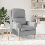 vidaXL fauteuil Gris clair 76 x 94 x 102 cm Tissu Sharpa