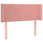 vidaXL Tête de lit à LED Rose 83x16x78/88 cm Velours
