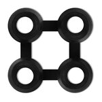 vidaXL Connecteurs de tapis 10 Pièces caoutchouc noir