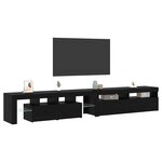vidaXL Meuble TV 2 Pièces Chêne noir 260 x 37 x 40 cm Bois d'ingénierie