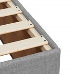 vidaXL Sommier à lattes de lit avec matelas Gris clair 180x200cm Tissu