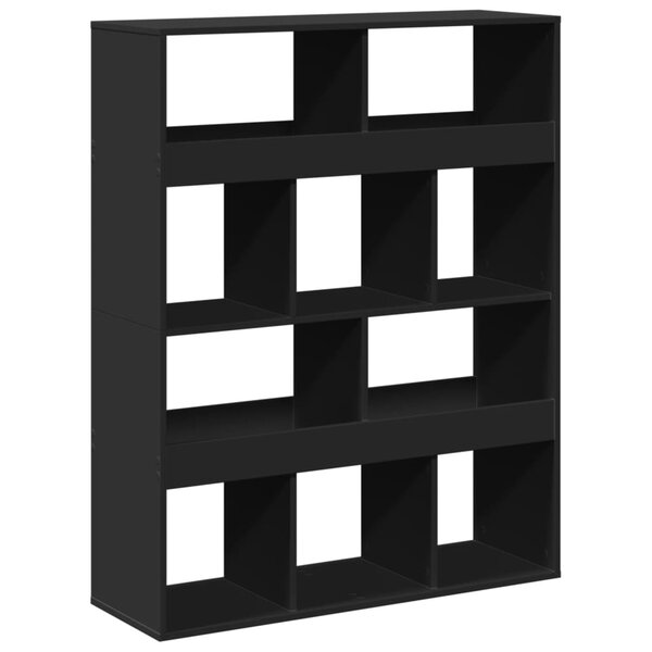 vidaXL Cloison de séparation noir 100x33x125 5 cm bois d'ingénierie