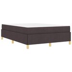 vidaXL Lit à ressorts Marron foncé et Blanc 160 x 200 cm tissu
