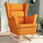 vidaXL Chaise à bascule jaune foncé 74x90x102 cm tissu