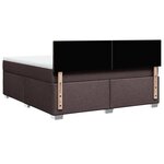 vidaXL Sommier à lattes de lit avec matelas Marron foncé 180x200 cm