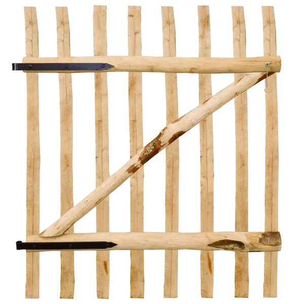 vidaXL Portillon simple de clôture Bois de noisetier 100x120 cm