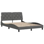 vidaXL Cadre de lit sans matelas gris foncé 120x200 cm tissu