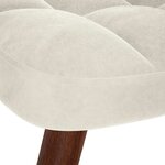 vidaXL Chaise à bascule avec repose-pied crème velours