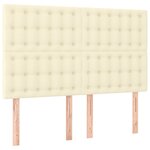 vidaXL Cadre de lit sans matelas crème 140x200 cm similicuir