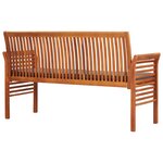 vidaXL Banc de jardin 3 places avec coussin 150cm Bois d'acacia massif