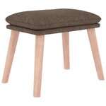 vidaXL Chaise de relaxation avec repose-pied Taupe Tissu