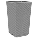 vidaXL Jardinières 2 Pièces gris clair 32 5x32 5x57 cm polypropylène