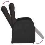 vidaXL Ensemble à manger de jardin 11 Pièces coussins noir résine tressée