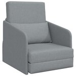 vidaXL Canapé-Lit 60cm Gris clair tissu